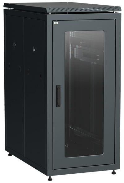Обложка ITK Шкаф сетевой 19 LINEA N 18U 600х1000 стекло передняя дверь
